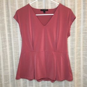 NWOT Banana Republic Peplum top Coral Size S